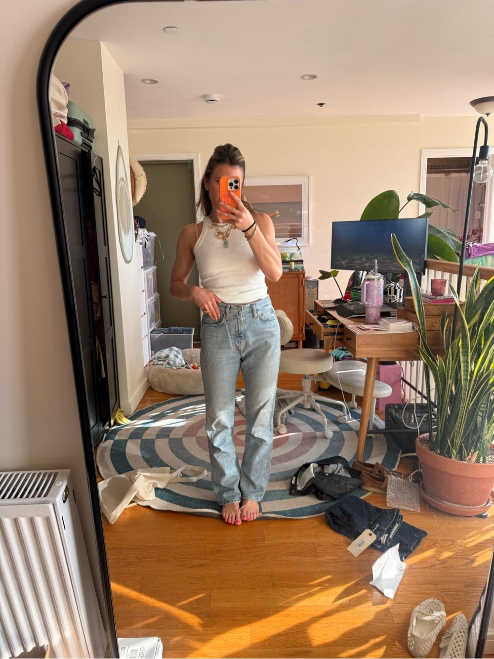 AGOLDE Blue High-Rise Straight Women’s Jeans